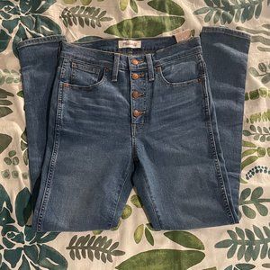 Madewell 10" High-Rise Skinny Jeans: Button-Front TENCEL™ Denim Edition